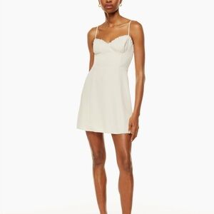Wilfred white mini dress from Aritzia